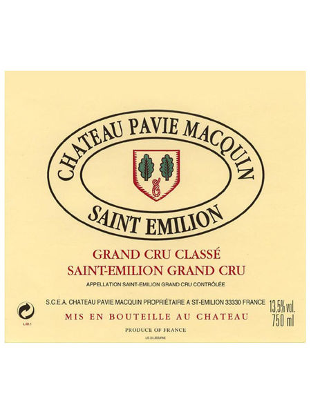 圖片 Chateau Pavie Macquin 2007柏菲瑪凱酒莊紅葡萄酒 2007