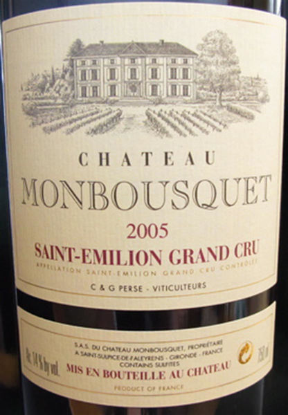 圖片 Chateau Monbousquet 2005 Rouge 3000ml