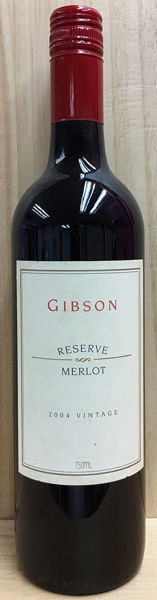 圖片 Gibson Estate Reserve Merlot 2004
吉布森珍藏梅洛干紅葡萄酒 2004