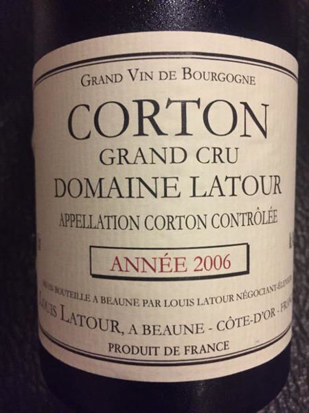 圖片 Louis Latour Corton Grand Cru 2006